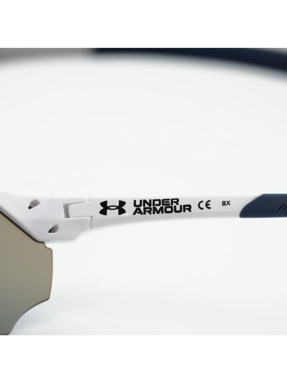 Under Armour UA HAMMER/F 0YO6 W1 Sunglasses White Shield Frame, Blue Lenses